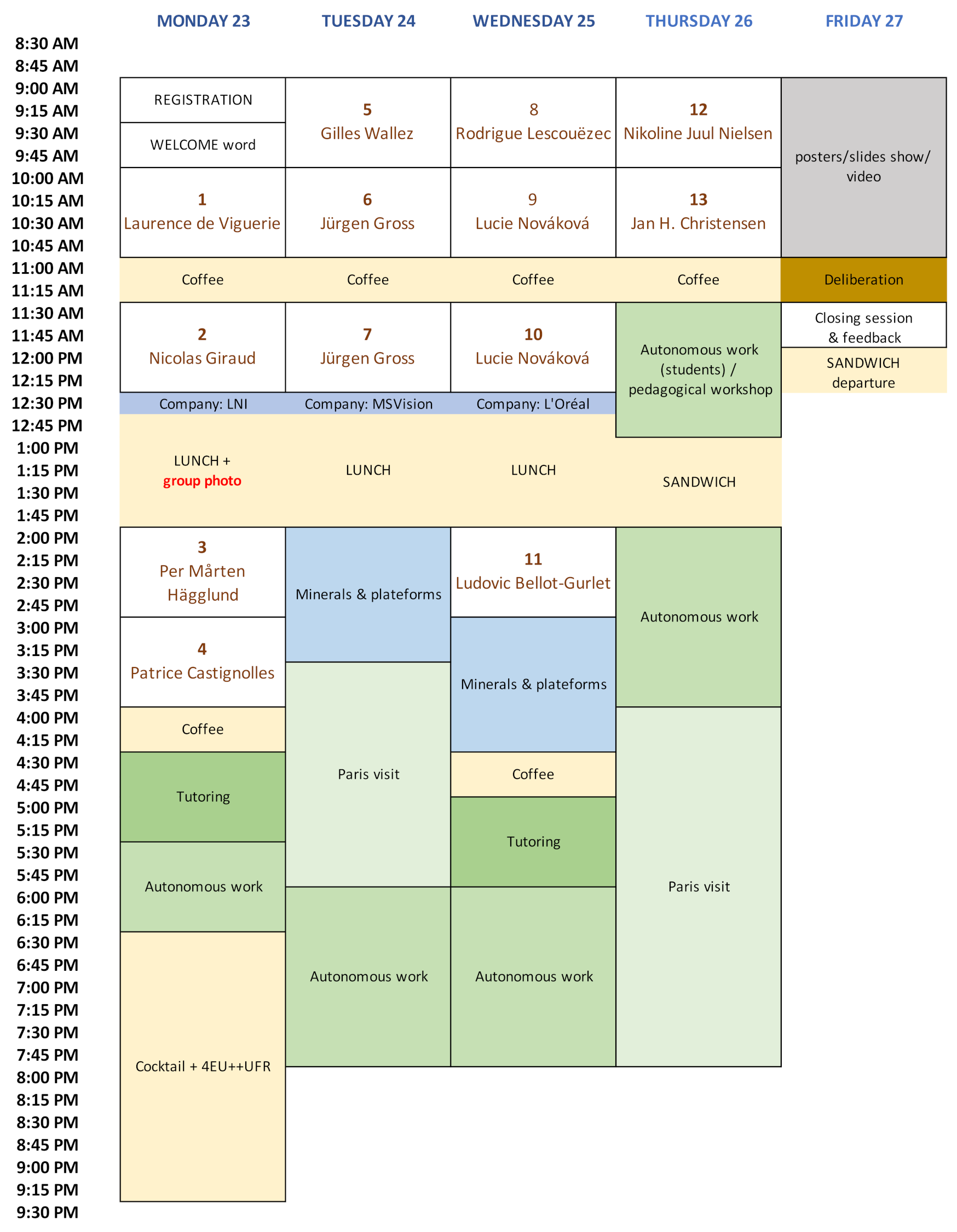 Final program